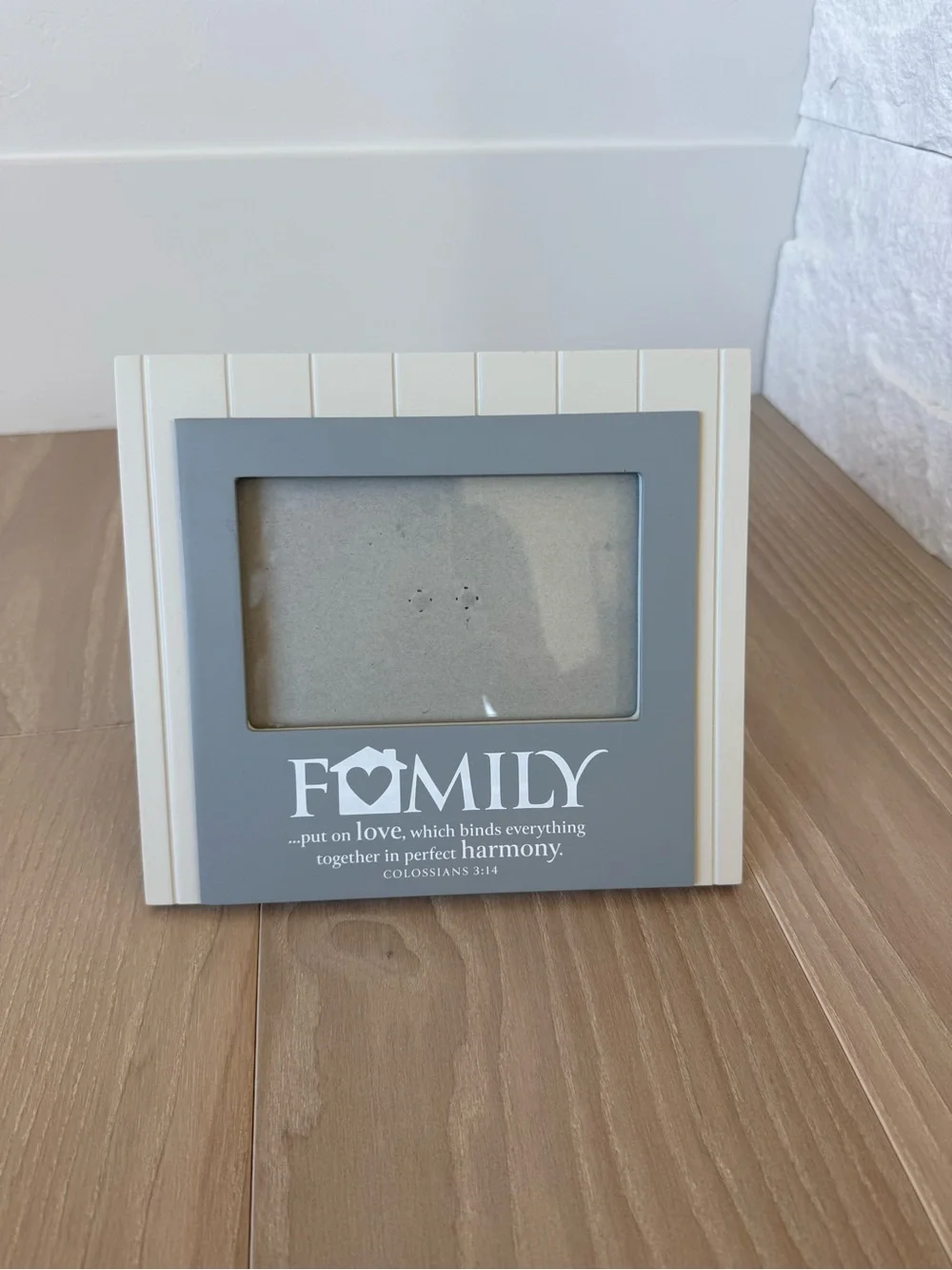 Lighthouse Christian Products Co Family 4x6 MDF Photo Frame Gray/White
